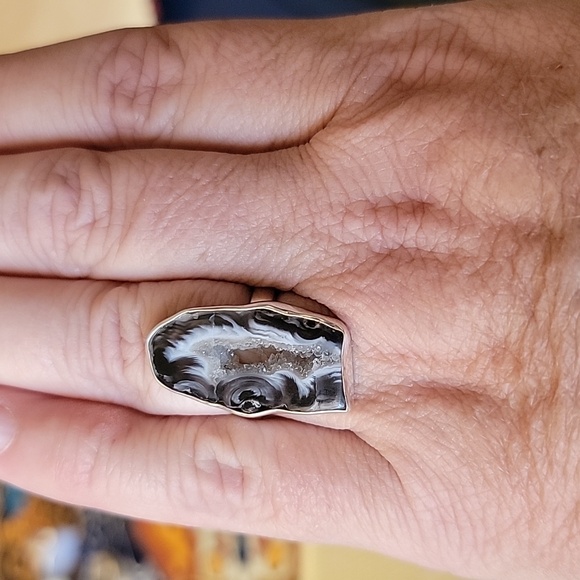Geode Ring, Sterling Silver - Picture 3 of 5